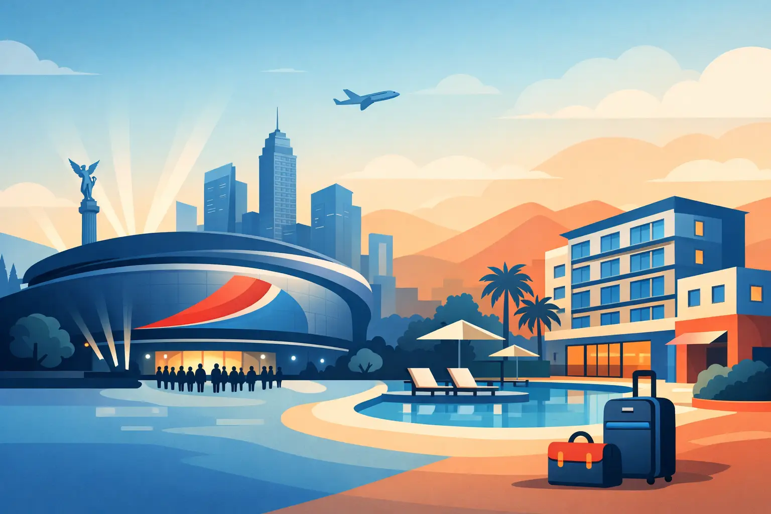 Hospedaje para eventos Pepsi Center en CDMX
